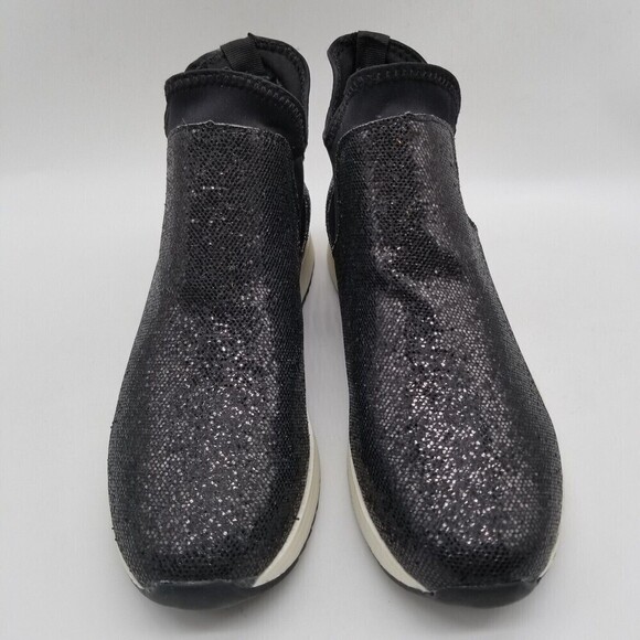 Kenneth Cole Reaction Womens Cameron Jogger Black Sequin Chelsea Boots 5.5 - Picture 3 of 8
